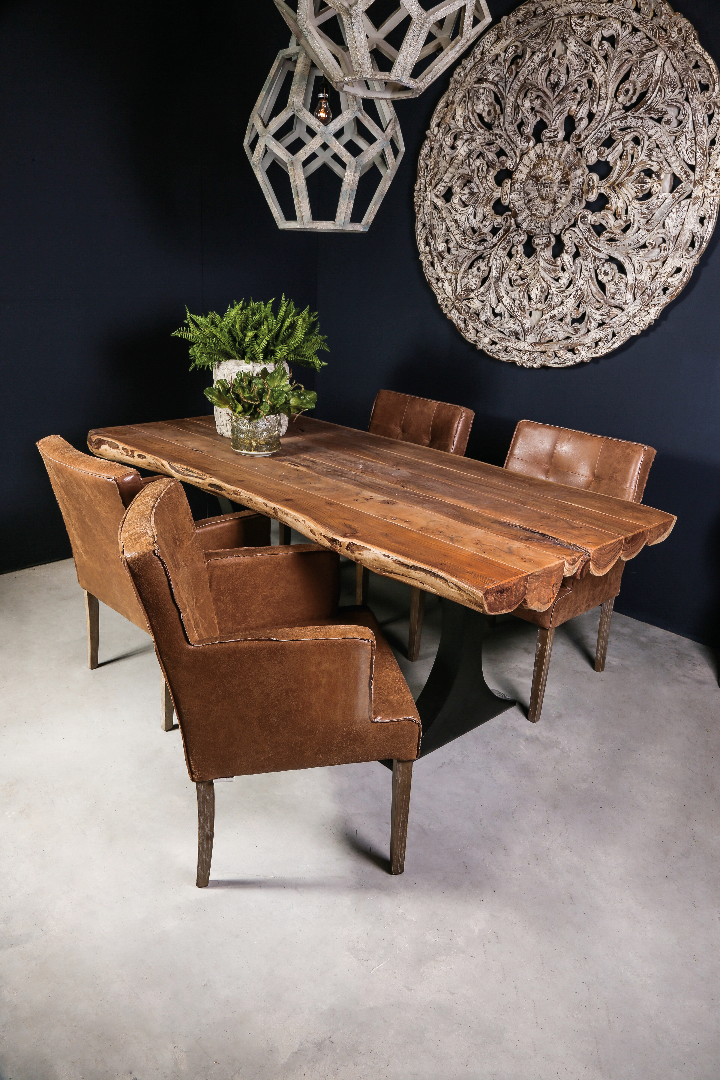 Ptmd Eettafel Boomstam Acaciahout En Staal Eetkamertafels Lifestyle Plaza