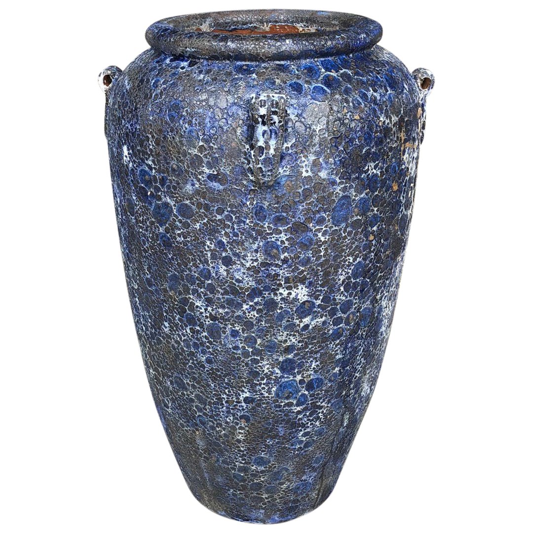 Dader Pakistan thermometer PTMD Sofia blue ceramic jar pot round big - Potten en Vazen - Lifestyle  Plaza